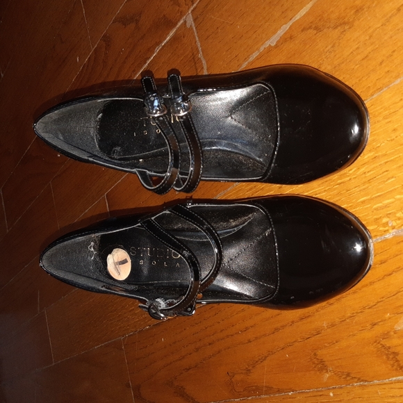 Black Strapped Heels - Picture 3 of 3